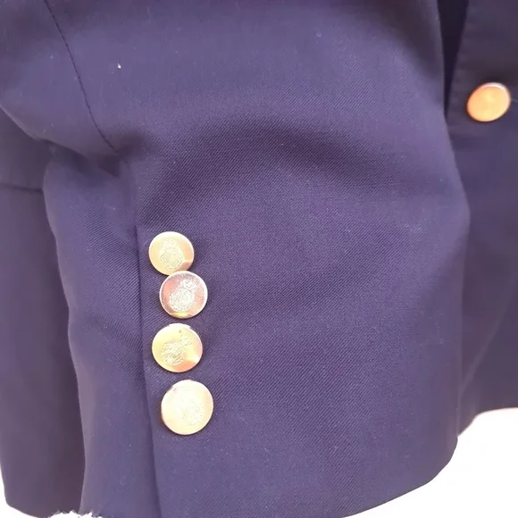 ANDREW CARRINGTON Dark Blue 2 Button Men's Jacket Sz 42R 100% Wool Made In Italy